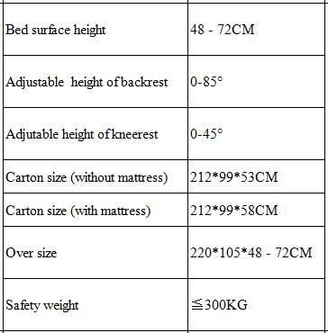 Four Functions Two In One Manual and Electric ICU Hospital Bed