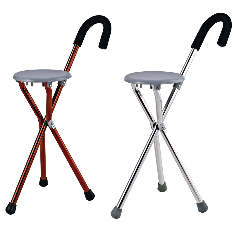 Stable Reliable Aluminum Walking Stick Cane with Seat