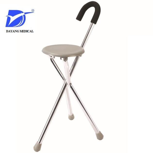 Stable Reliable Aluminum Walking Stick Cane with Seat