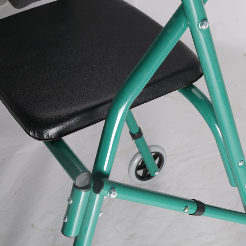 Aluminium Folding Walker with Seat and 2 Wheel ALUMINIUM WALKER