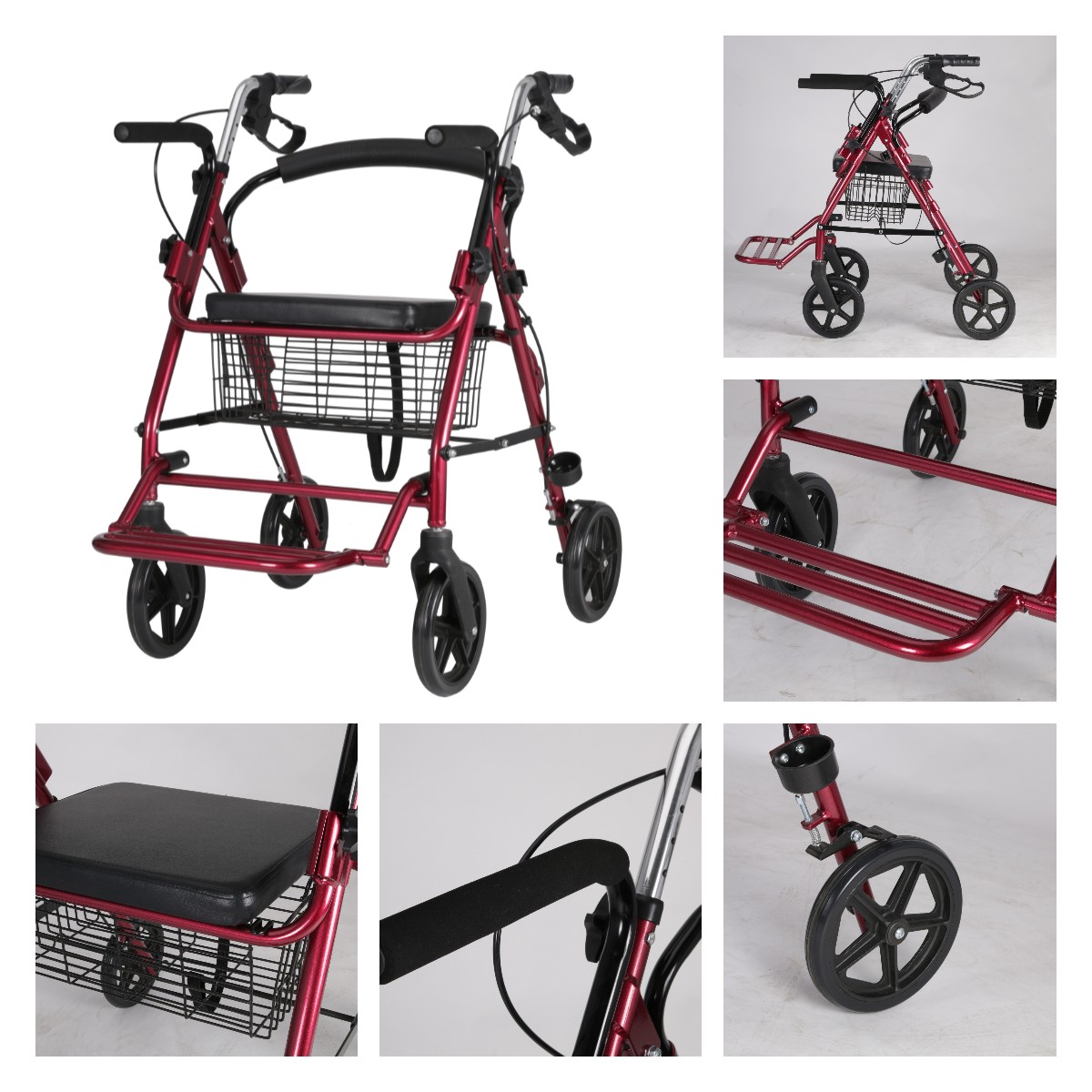 Travel Foldable Aluminum Rollator