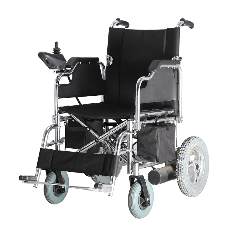 Chrome steel folding frame Electric Wheelchair Folding for The Home Care