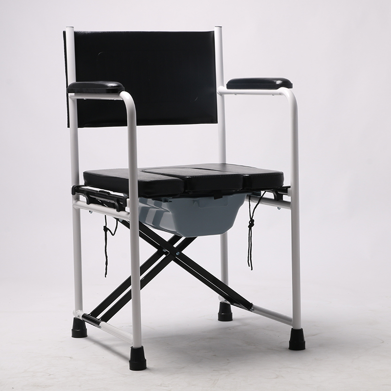 Supply Powder coated steel Foldable Toilet Commode Chair Wheelchair ...