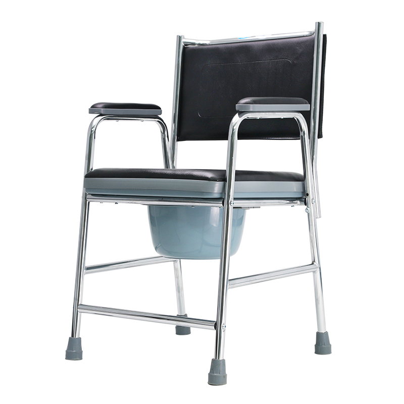 Chrome steel Washable comfortable Commode Chair Rehabilitation Therapy Supplies Delivery Time 20 - 45 Days