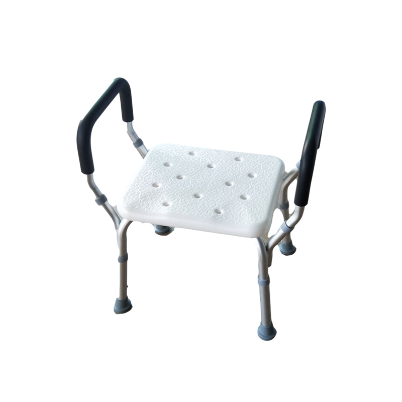 Height adjustable Square seat armrest shower chair with aluminum frame SHOWER CHAIR