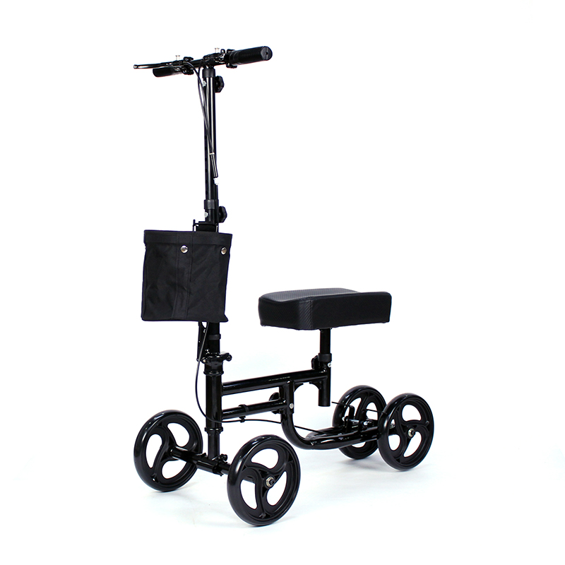 Knee walker for user weak in leg STEERABLE KNEE WALKER