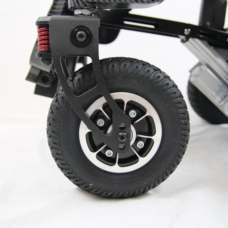 What types of tires are there for electric wheelchairs?