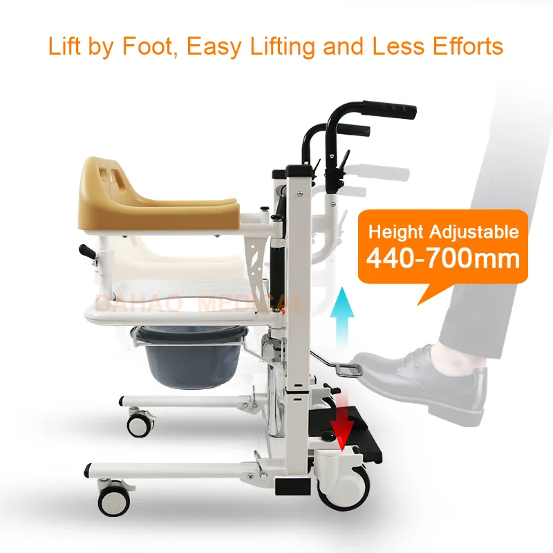 What is the weight capacity of a hydraulic lift transfer chair?