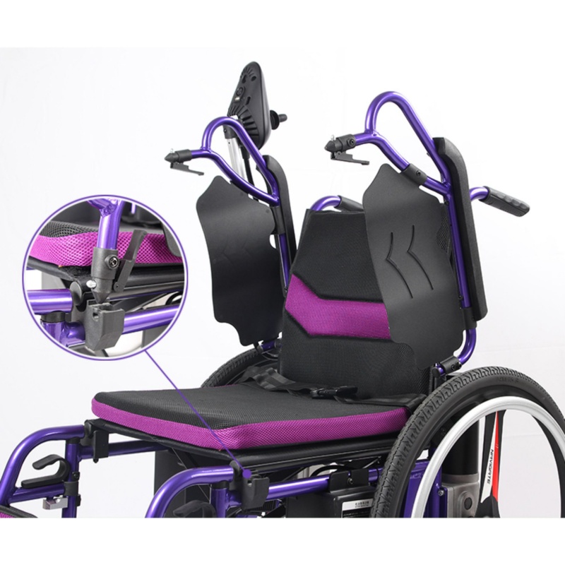 purple wheelchair