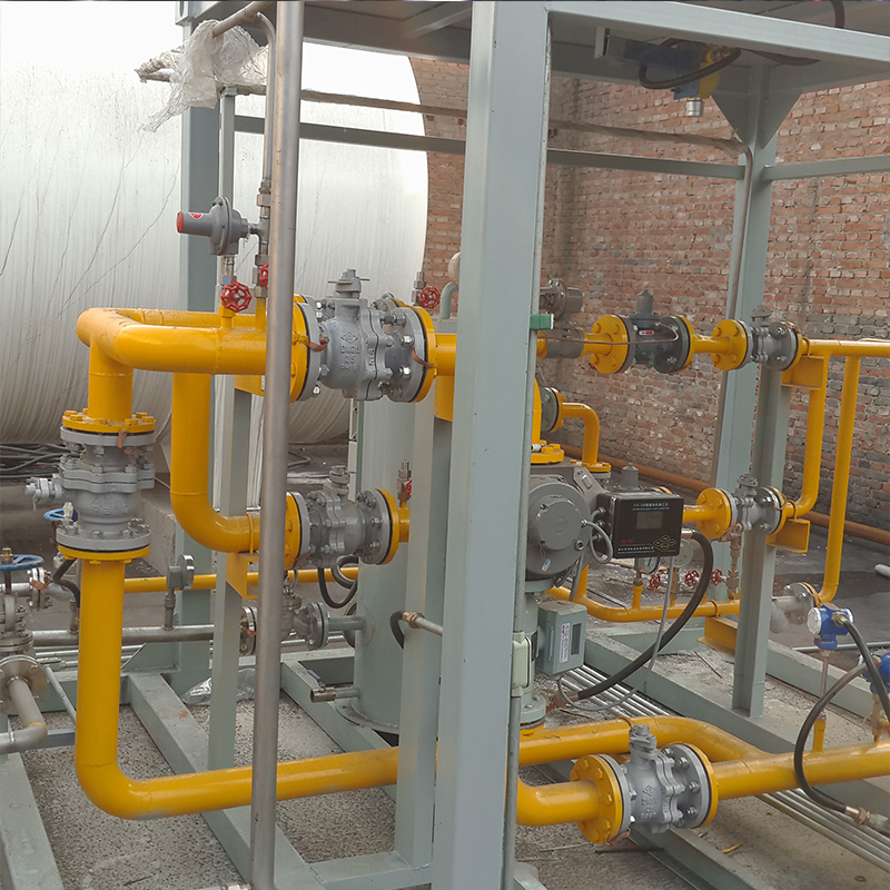 Gas regulating skid