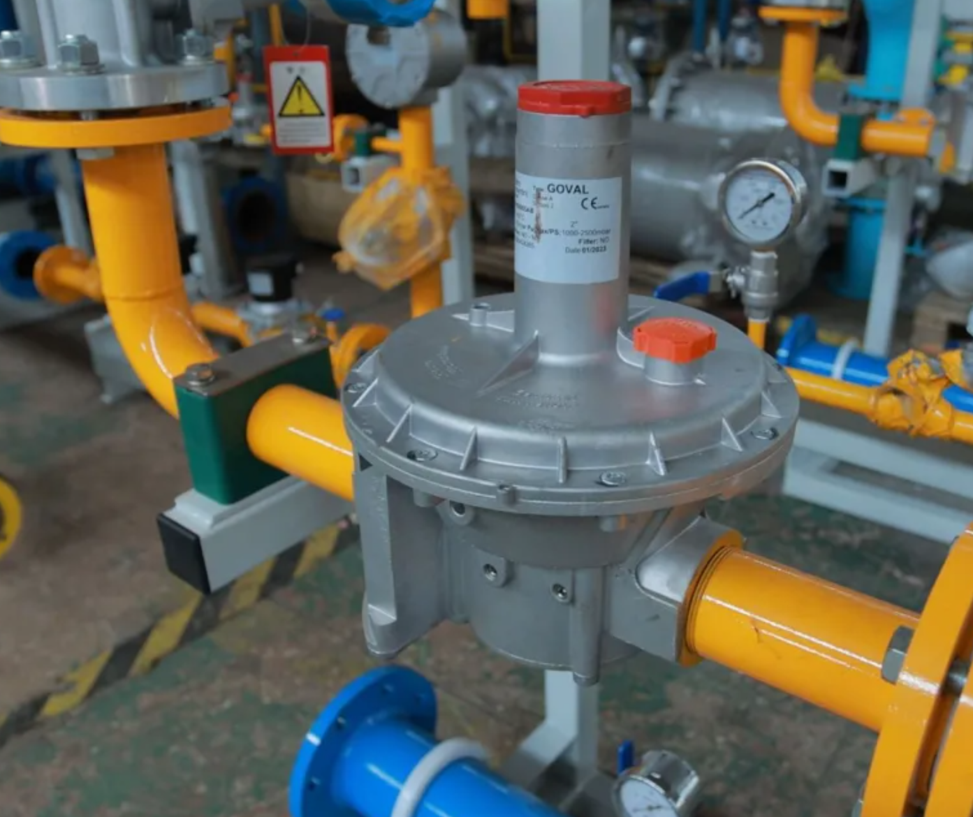 Natural Gas pressure regulation skid