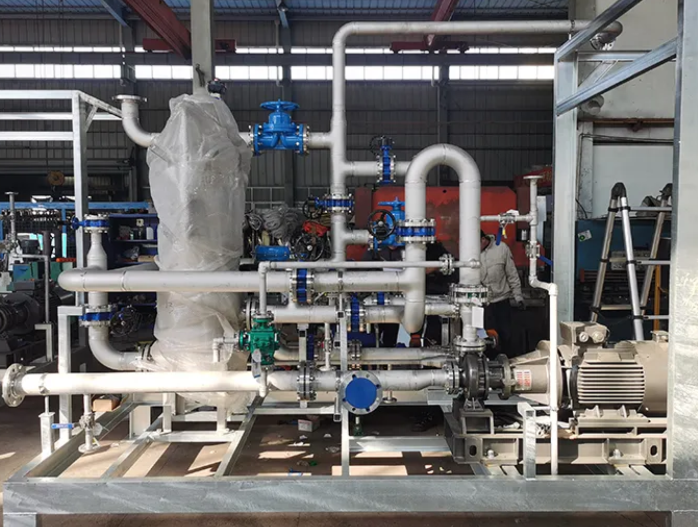 Chemical process pump skid
