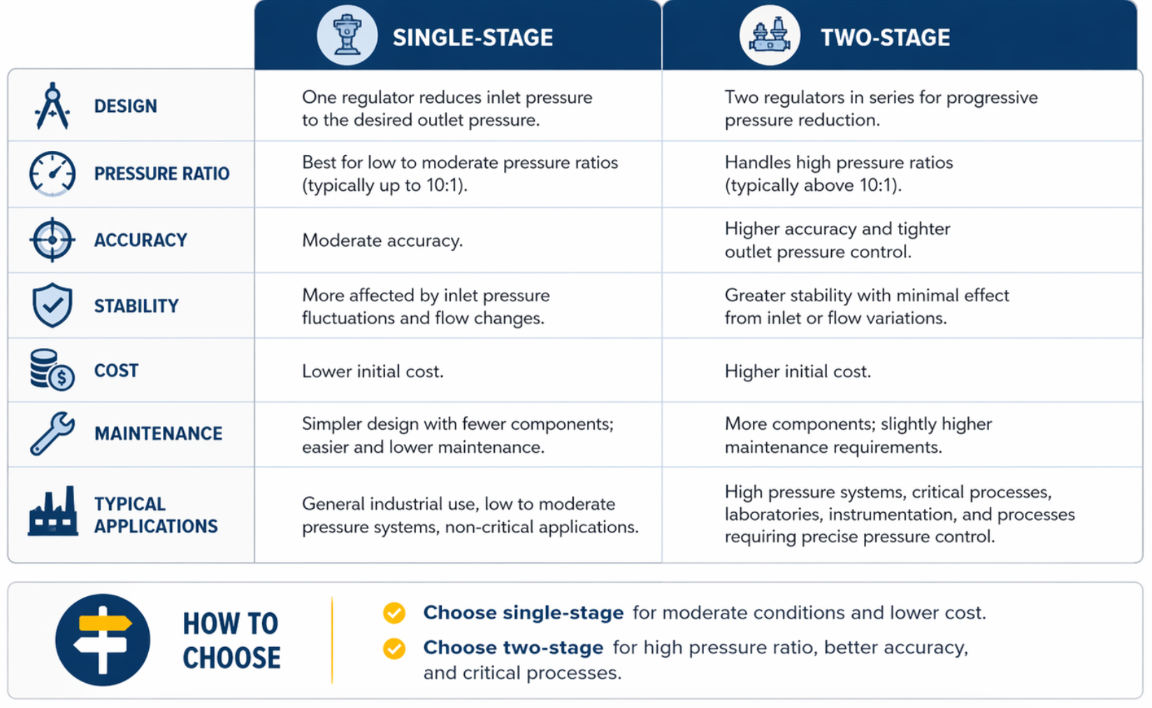 Single Stage Gas Pressure Regulation Single Stage Gas Pressure Regulation