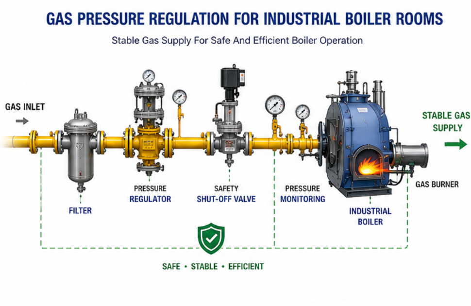 Industrial Boiler Room Gas Regulating Skid Industrial Boiler Room Gas Regulating Skid