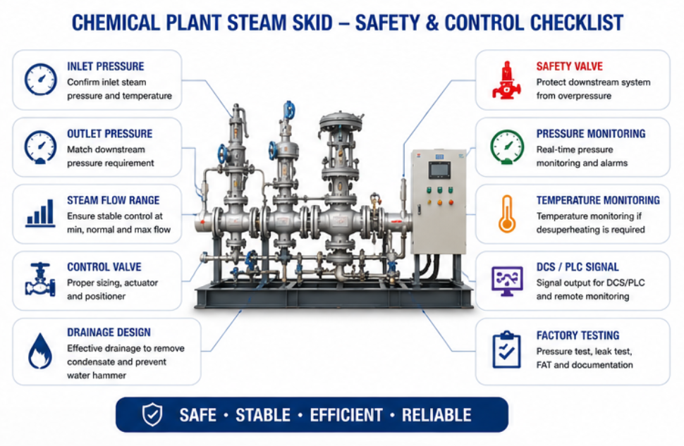 Steam Pressure Reducing Skid For Chemical Plant Steam Pressure Reducing Skid For Chemical Plant