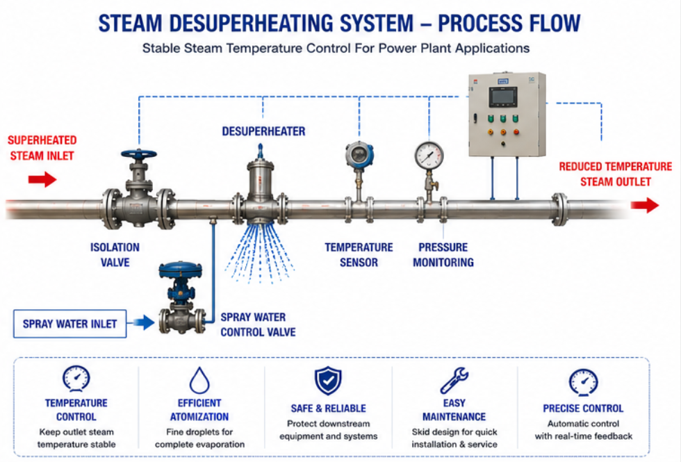 Power Plant Steam Desuperheating System Power Plant Steam Desuperheating System