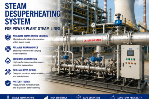 Steam Desuperheating System For Power Plant Steam Lines