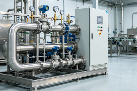Steam Pressure Reducing System For Food Processing Plants