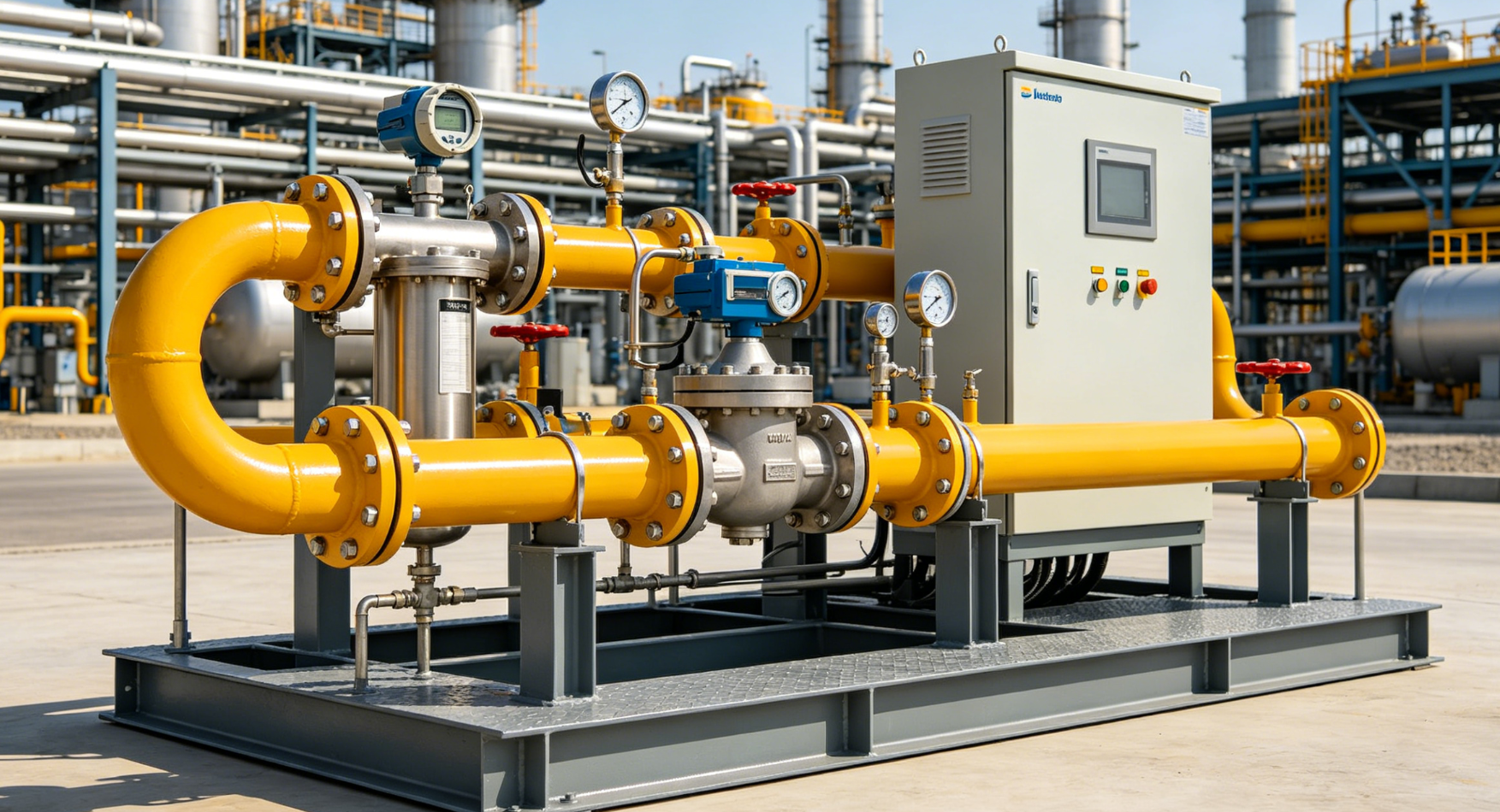 Gas Flow Metering Skid For Petrochemical Plant Gas Flow Metering Skid For Petrochemical Plant