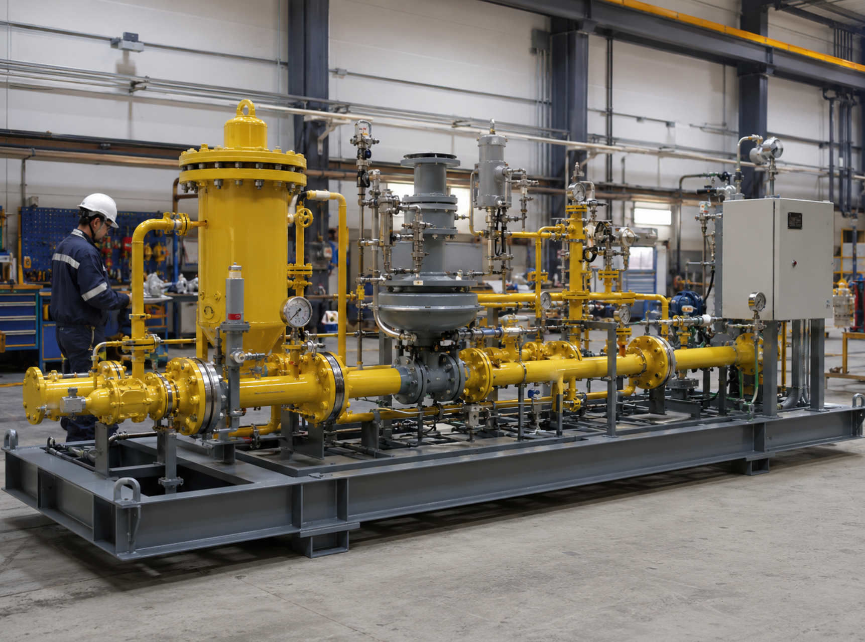 Industrial Boiler Room Gas Regulating Skid Industrial Boiler Room Gas Regulating Skid