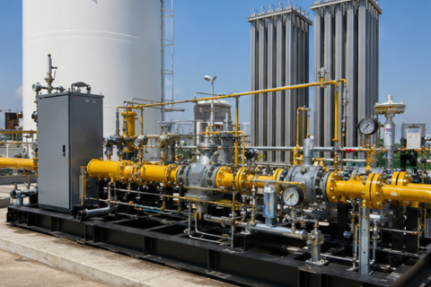 LNG Satellite Station Gas Regulating Skid Supplier For Industrial Users