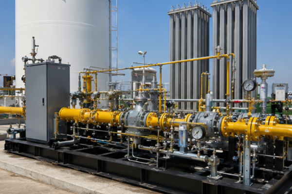 LNG Satellite Station Gas Regulating Skid Supplier For Industrial Users