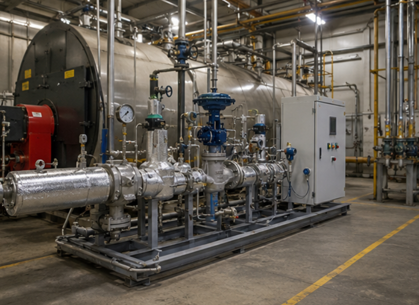 Steam Pressure Reducing Skid For Boiler Room Steam Pressure Reducing Skid For Boiler Room