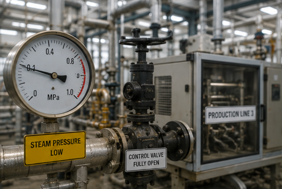 Production Line Steam Pressure Problem Production Line Steam Pressure Problem