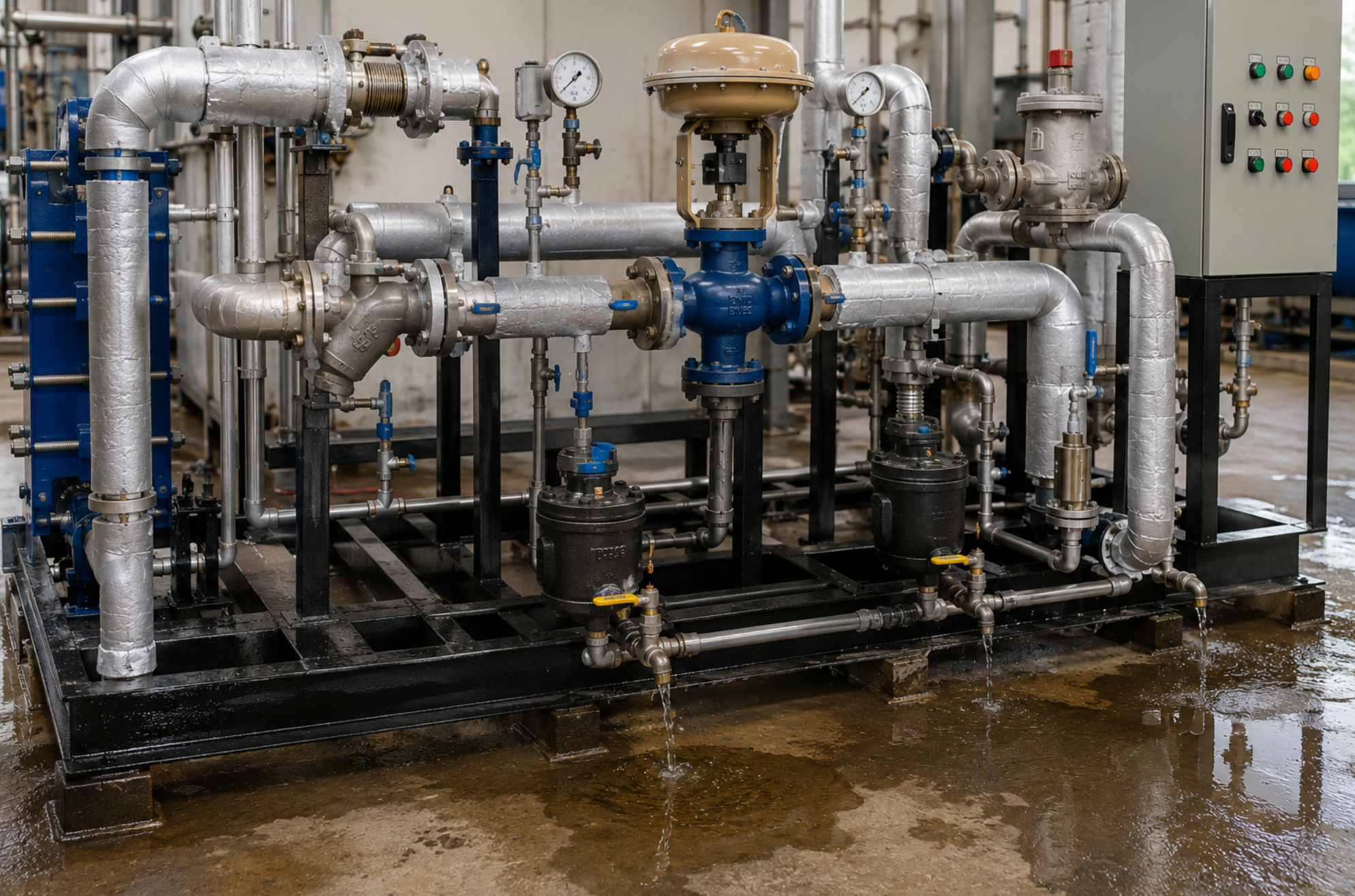 Steam Pressure Reducing Skid Condensate