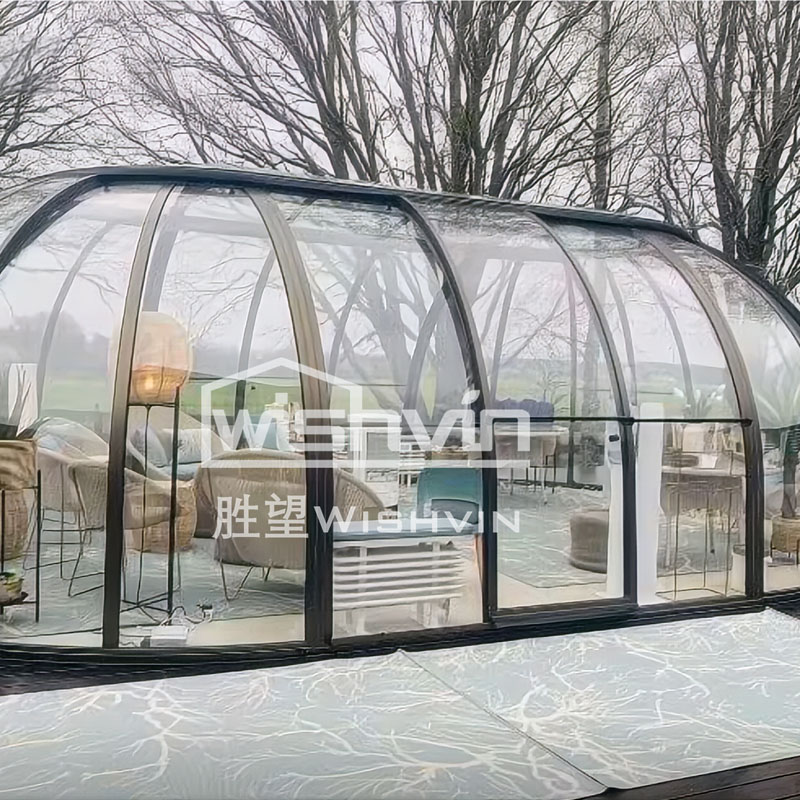 Wishvin Starry Sunroom Circular Camping Tent Eco-Friendly New Materials Hot Pot Restaurant