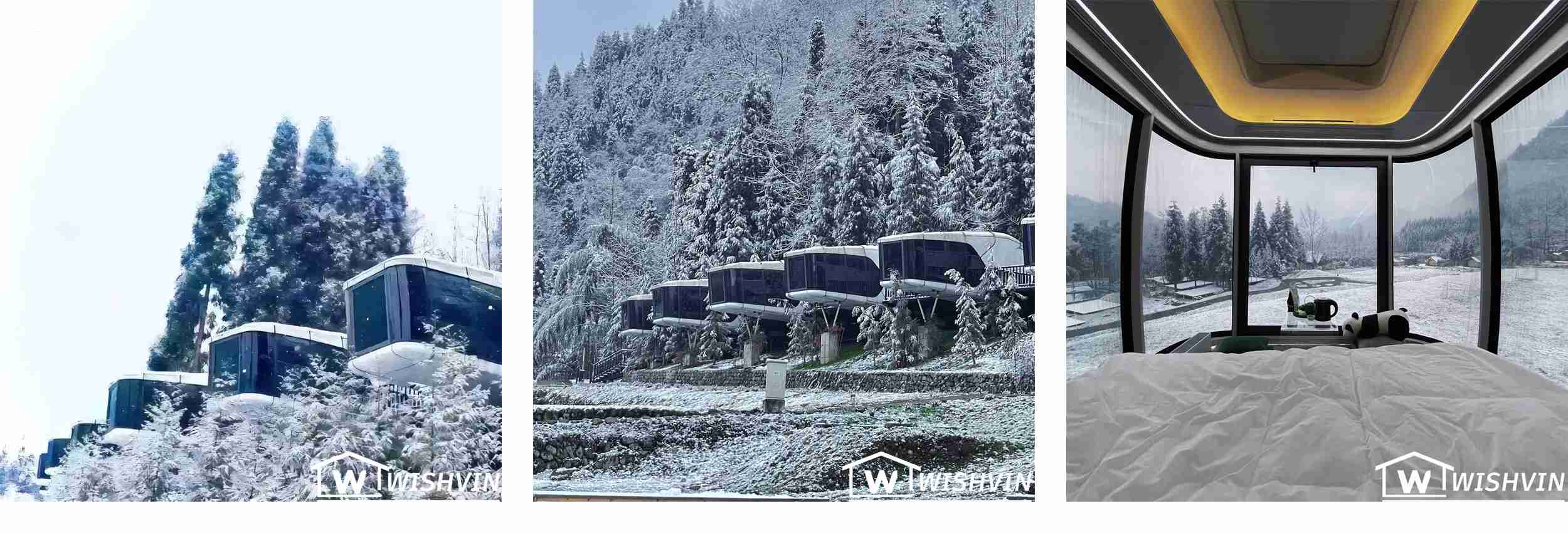 space capsule house as Vacation resort space pods