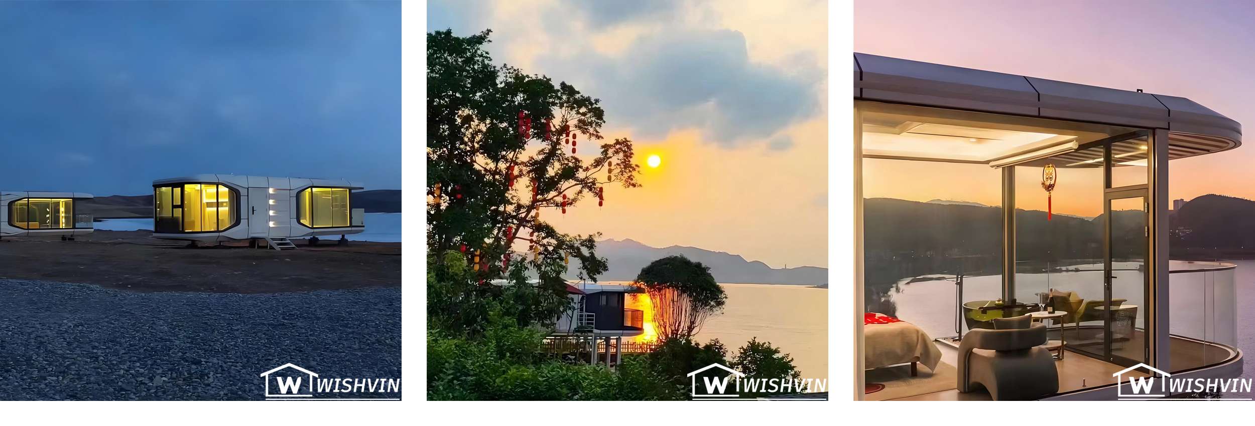 space capsule house with Mobile home park