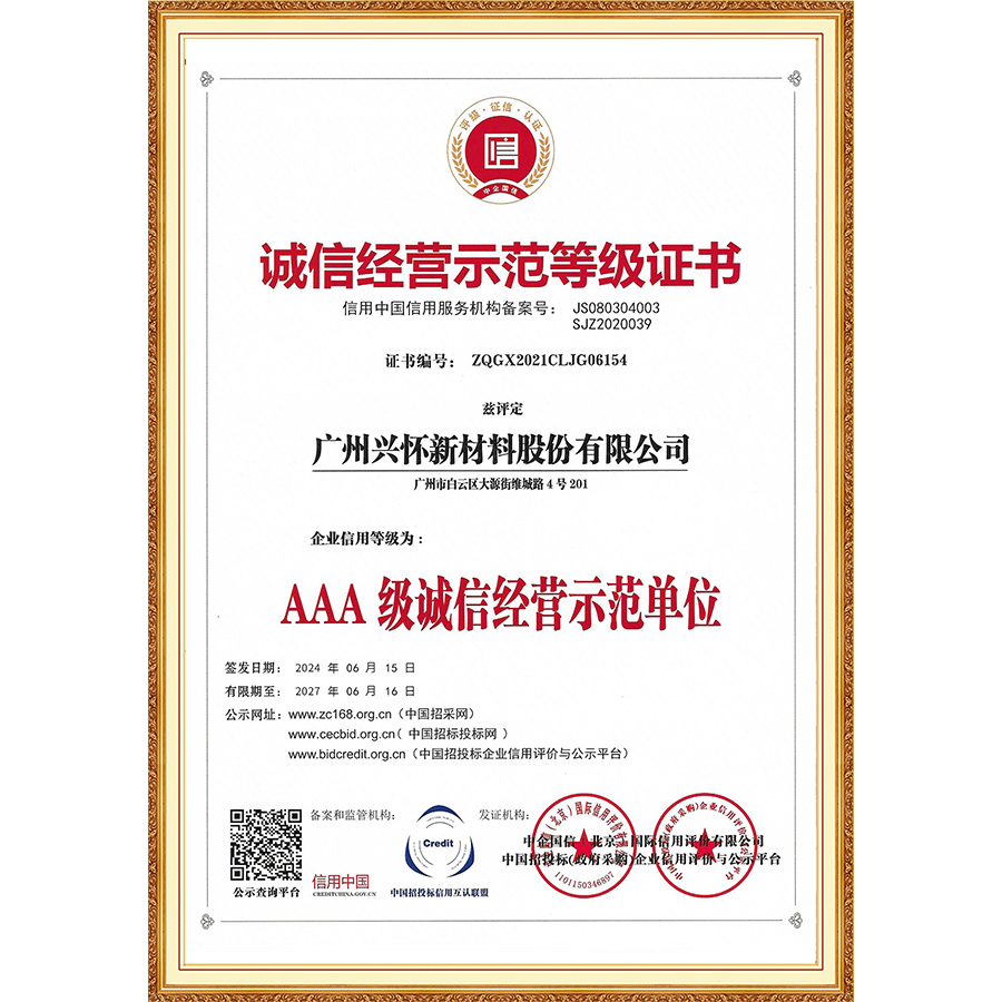 Integrity Management Demonstration Level Certificate