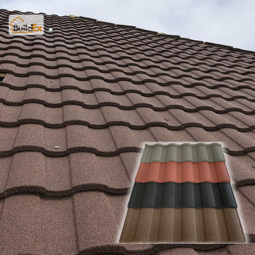 roman stone coated metal roof tile