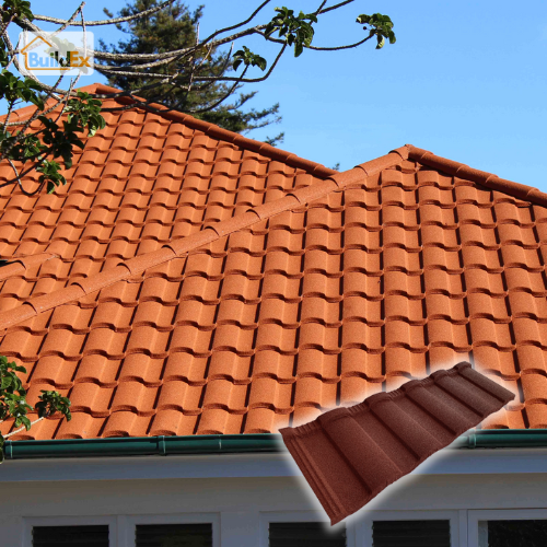 roman stone coated metal roof tile