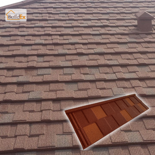 roman stone coated metal roof tile