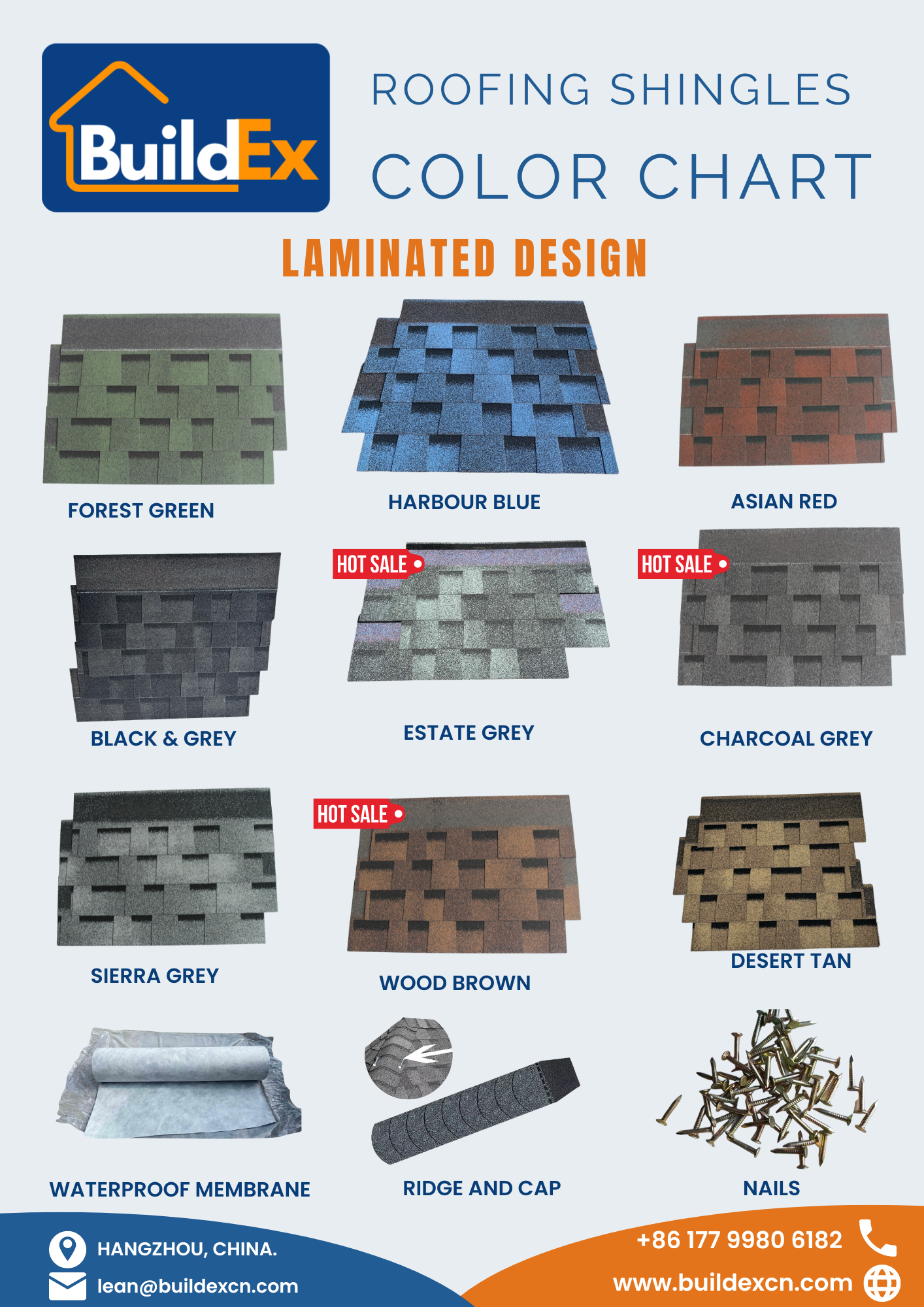 red asphalt roof shingles