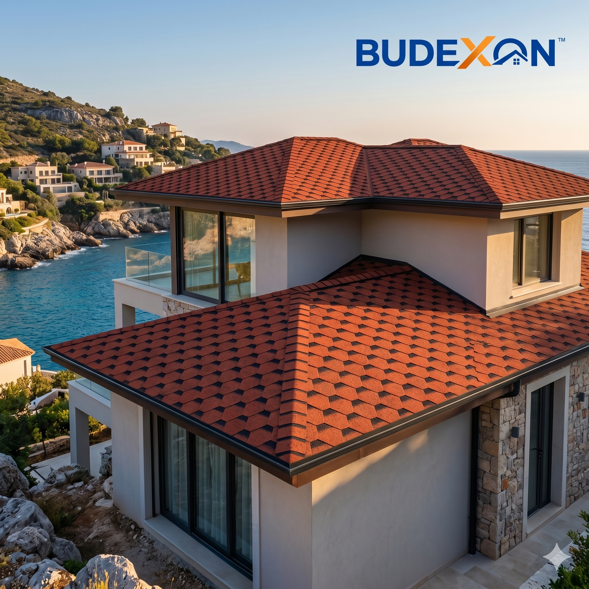 Architectural double layer asphalt roofing shingles 5.2mm roofing tiles 50years lifespan