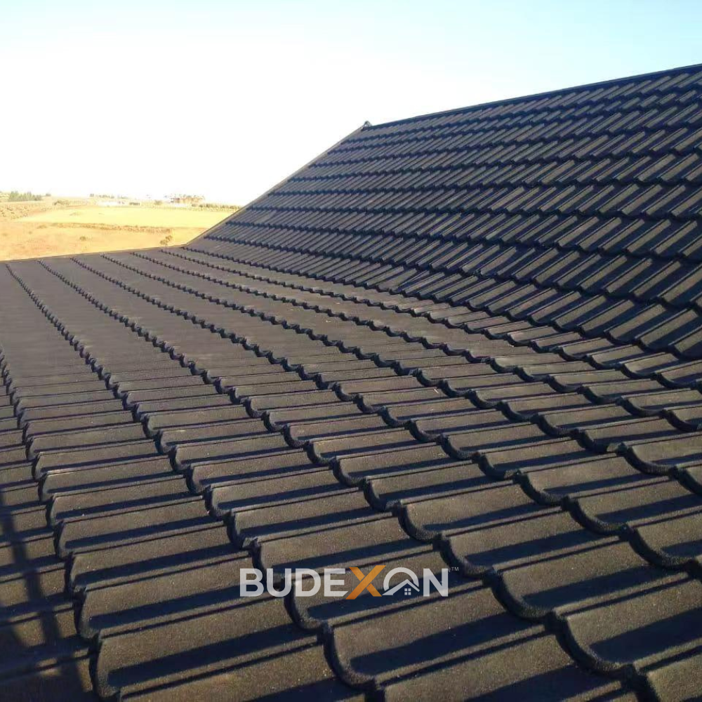 Blue Stone Coated Metal Roofing Sheets Aluminum Zinc Long Roofing Tiles