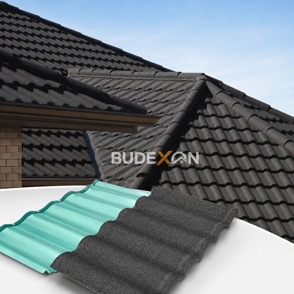 Blue Roofing Shingles Stone Coated Metal Roofing Sheets 50years Lifepsan Alu-Zinc Roofing Tiles