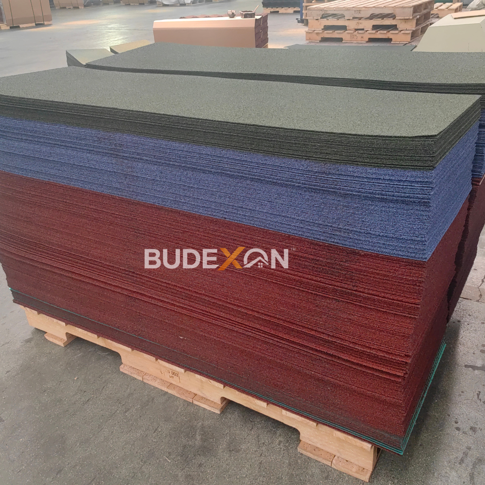 Factory Price Production Stone Coated Metal Flat Roofing Sheets Budexon Factory China