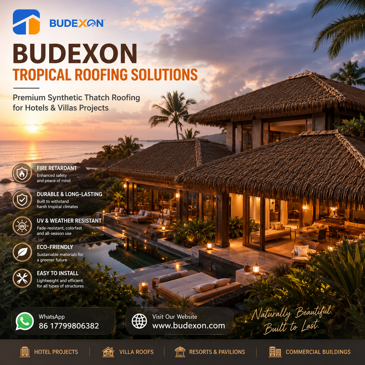 BUDEXON Fireproof Thatch Roofing Solution BUDEXON Fireproof Thatch Roofing Solution