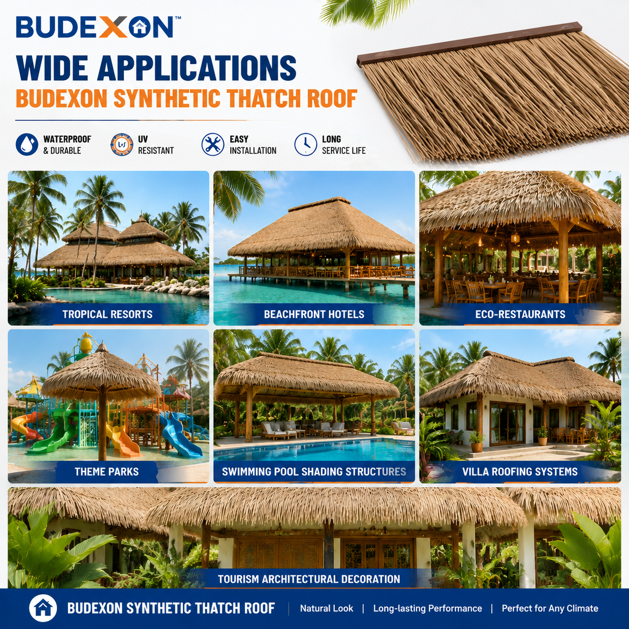 BUDEXON Synthetic Thatch Roof