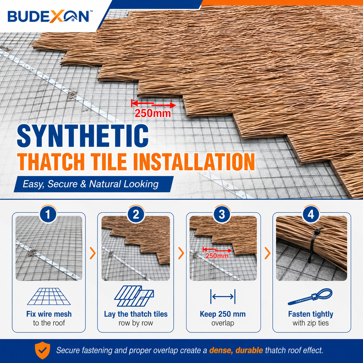 Synthetic Thatch Roof Tiles