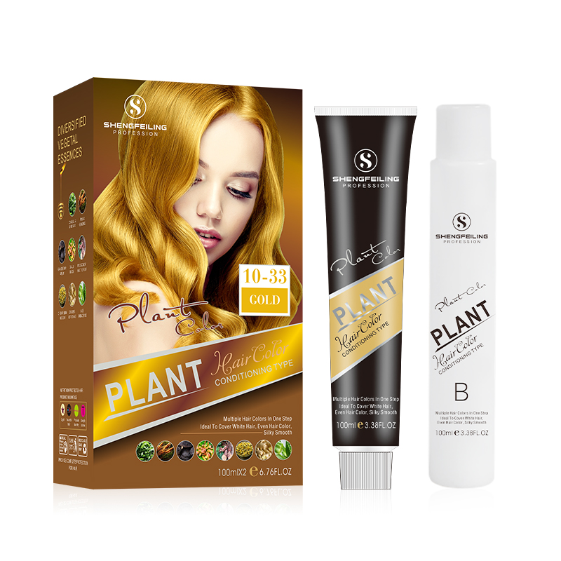 Gold Hair Color Volumizing Gentle Cream Formula for Glossy Tresses