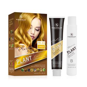 Gold Hair Color Volumizing Gentle Cream Formula for Glossy Tresses