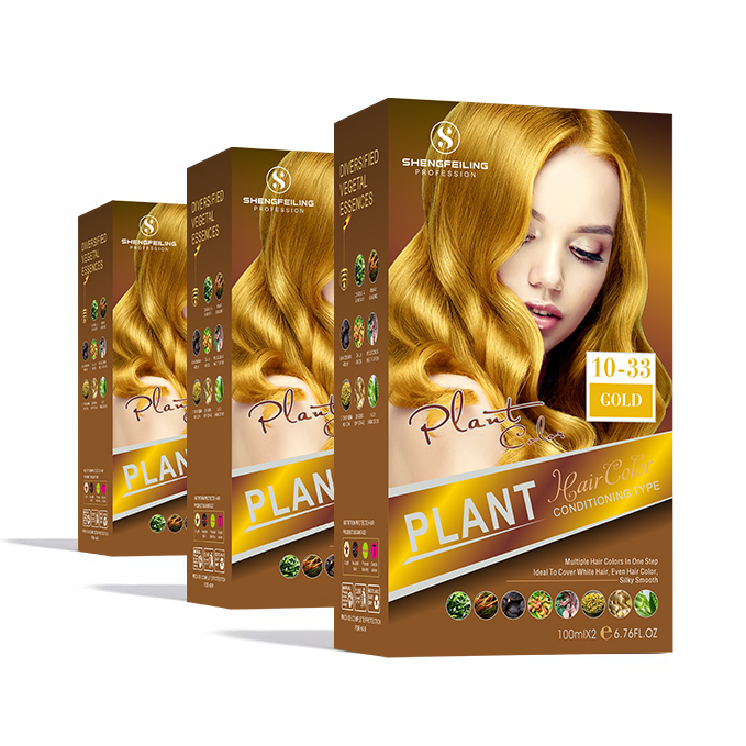 Gold Hair Color Volumizing Gentle Cream Formula for Glossy Tresses