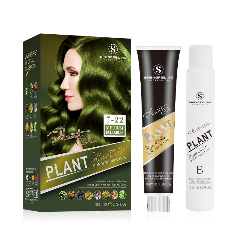 Soothing High-Lift Hair Dye Experience Medium Dull Green Glaze with Color-Rich Treatment