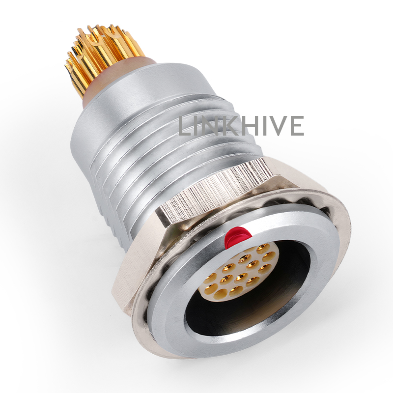 EGG 00B 4B Circular Metal Push Pull Connector Socket