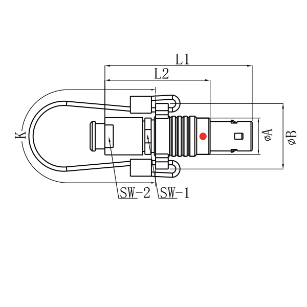 B Series FNG Lanyard Release circular push pull connectors